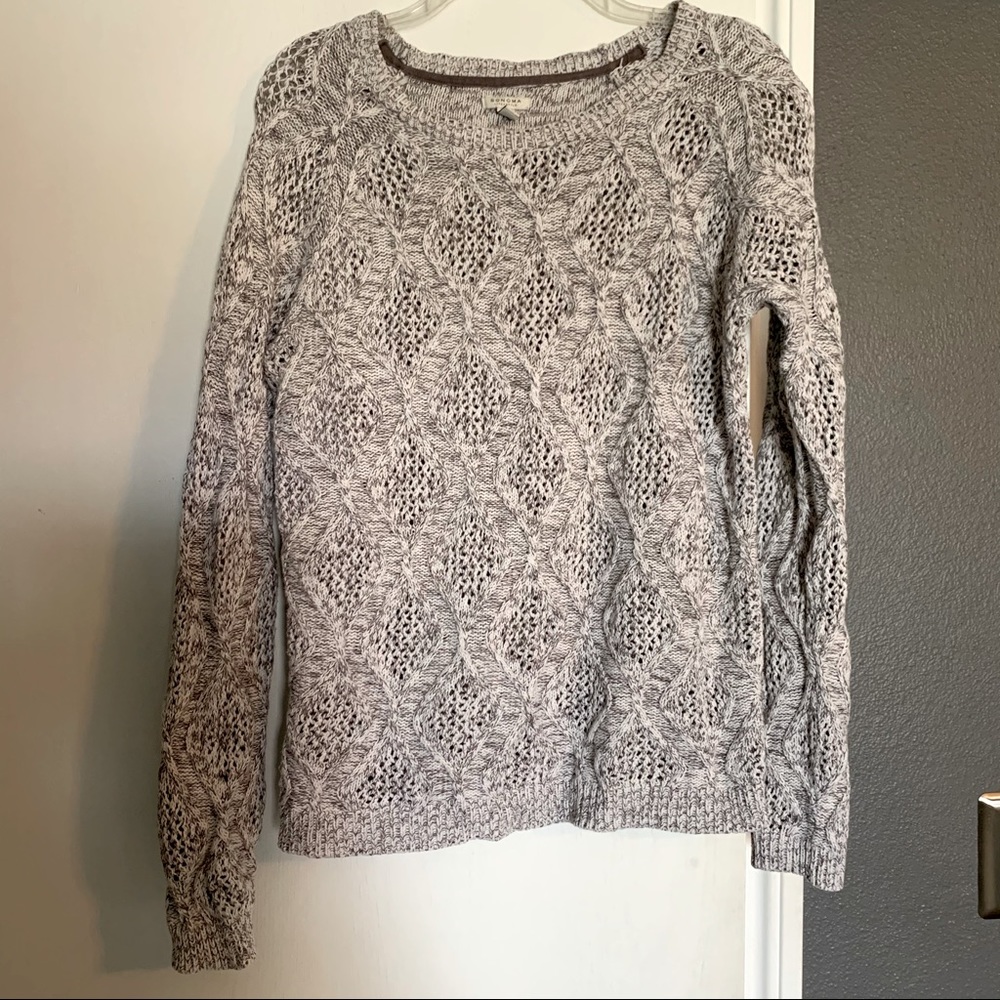 Light gray cable knit sweater